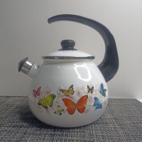 Чайник 2,5 л Метелик (біла) з свистком
