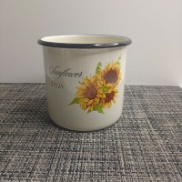 Кружка 1 л емальована Сонце (молочна)