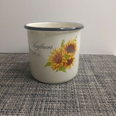 Кружка 1 л емальована Сонце (молочна)