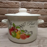 Каструля 3,0 л Фрукти Ідилія (біла)