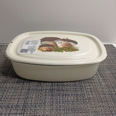 Лоток 1,5 л з кришкою Гриби (молочна) 