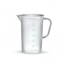 Мірний стакан 250 мл поліпропілен з рельєфним градуюванням Склоприлад