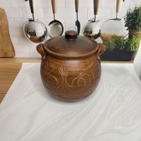 Каструля з ручками глиняна 5 л
