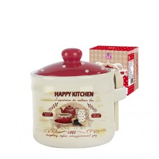 Банка для меду з дерев'яною ложкою «Happy Kitchen»