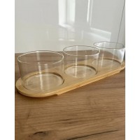Набір ємностей на підставці  3 шт