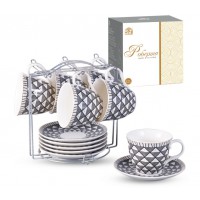 Набір чайний 12 предметів «Роберта» на стійці 