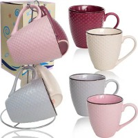 Набір чайний 4 чашки на стійці «Dots» S&T