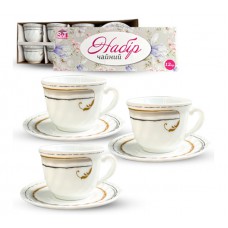 Набір чайний 12 предметів «Gold» 190 мл