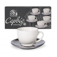 Сервіз чайний 12 предметів «Silver Asoka»