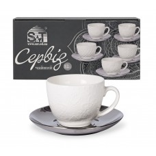 Сервіз чайний 12 предметів «Silver Asoka»