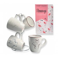 Набір чашок 350 мл 4 шт «Фламінго»