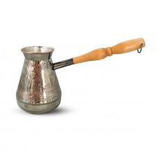 Турка мідна 600 мл «Лебеді» чорний нікель