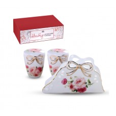 Набір серветниця + сільничка + перечниця «Бант»