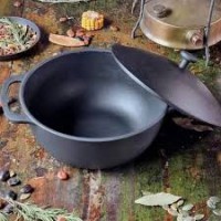 Каструля чавунна лита 2 л з чавунною кришкою