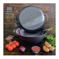Казан 15 л узбецький з кришкою-сковорідкою WOK
