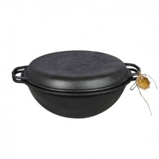 Казан 8 л узбецький з кришкою-сковорідкою гриль