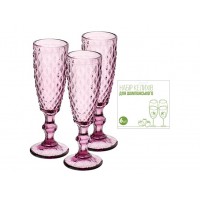 Набір бокалів 180 мл для шампанського 6шт «Аргайл» бордо