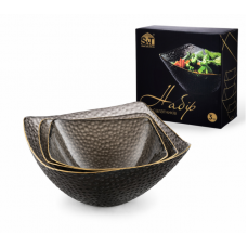 Набір салатників 3 шт квадратні Агат 