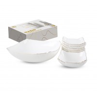 Набір салатників 7 шт «Золотий кант» 