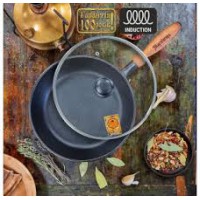 Сковорода чавунна 24×4 см з кришкою