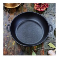 Жаровня чавунна лита 26×6 см з вушками