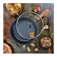 Сковорода чавунна 24×6 см з кришкою