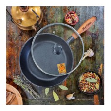 Сковорода чавунна 24×6 см з кришкою