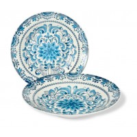 Тарілка 8" супова Орнамент блю