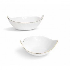 Салатник 7" Листок, золотий кант