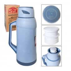 Термос 2 л зі скляною колбою блакитний 