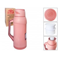 Термос 2 л зі скляною колбою рожевий 