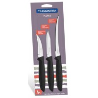 Набір ножів Tramontina Plenus Black, 3 предмети