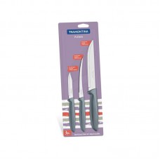 Набір ножів Tramontina Plenus  3 предмети сірі