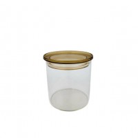Ємність скляна з пластиковою кришкою 500 мл кругла