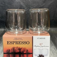 Набір чашок 80 мл з подвійними стінками 2 шт