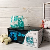 Набір чашок 200 мл з подвійними стінками 2 шт «М'ятний подих»