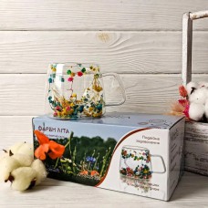 Набір чашок 200 мл з подвійними стінками 2 шт «Фарби літа» 