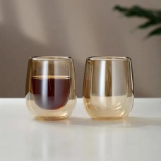 Набір чашок 250 мл з подвійними стінками 2 шт 