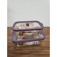 Контейнер 1600 мл скляний з силіконовою кришкою 