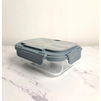 Контейнер прямокутний 630 мл зі столовими приборами