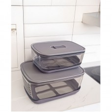 Контейнер 600 мл скляний з силіконовою кришкою